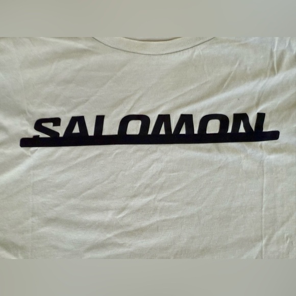 Salomon Men’s Performance Logo T-Shirt Gray Small Outdoor Hiking Trail Tee - Picture 9 of 10